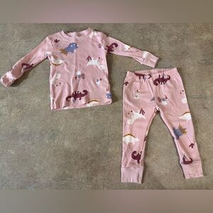 Carter's -  Adorable 2 Piece Pink and Purple Dinosaur Pajama Set, Size 12M